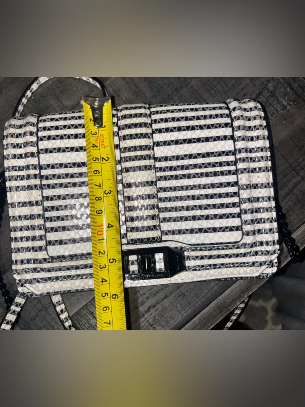 Rebecca Minkoff Striped Snake Small Love Crossbody - Picture 14 of 15